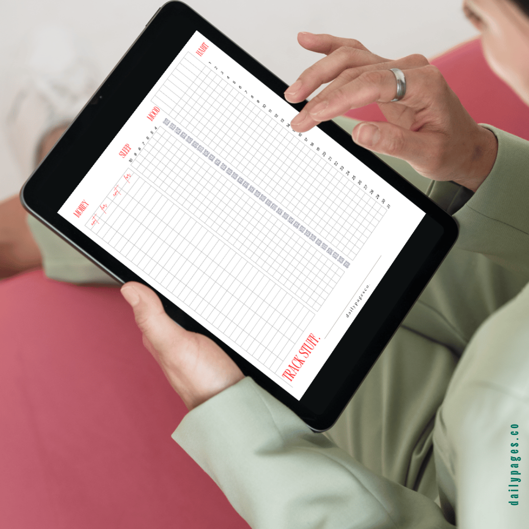 Track your Habits, Money,Sleep, Mood for iPad & Print (Instant Download)