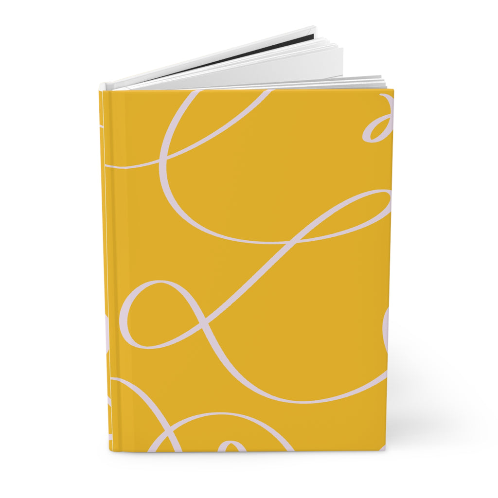 Yellow Scribble Hardcover Journal - Matte Notebook for Notes & Sketches | Journal