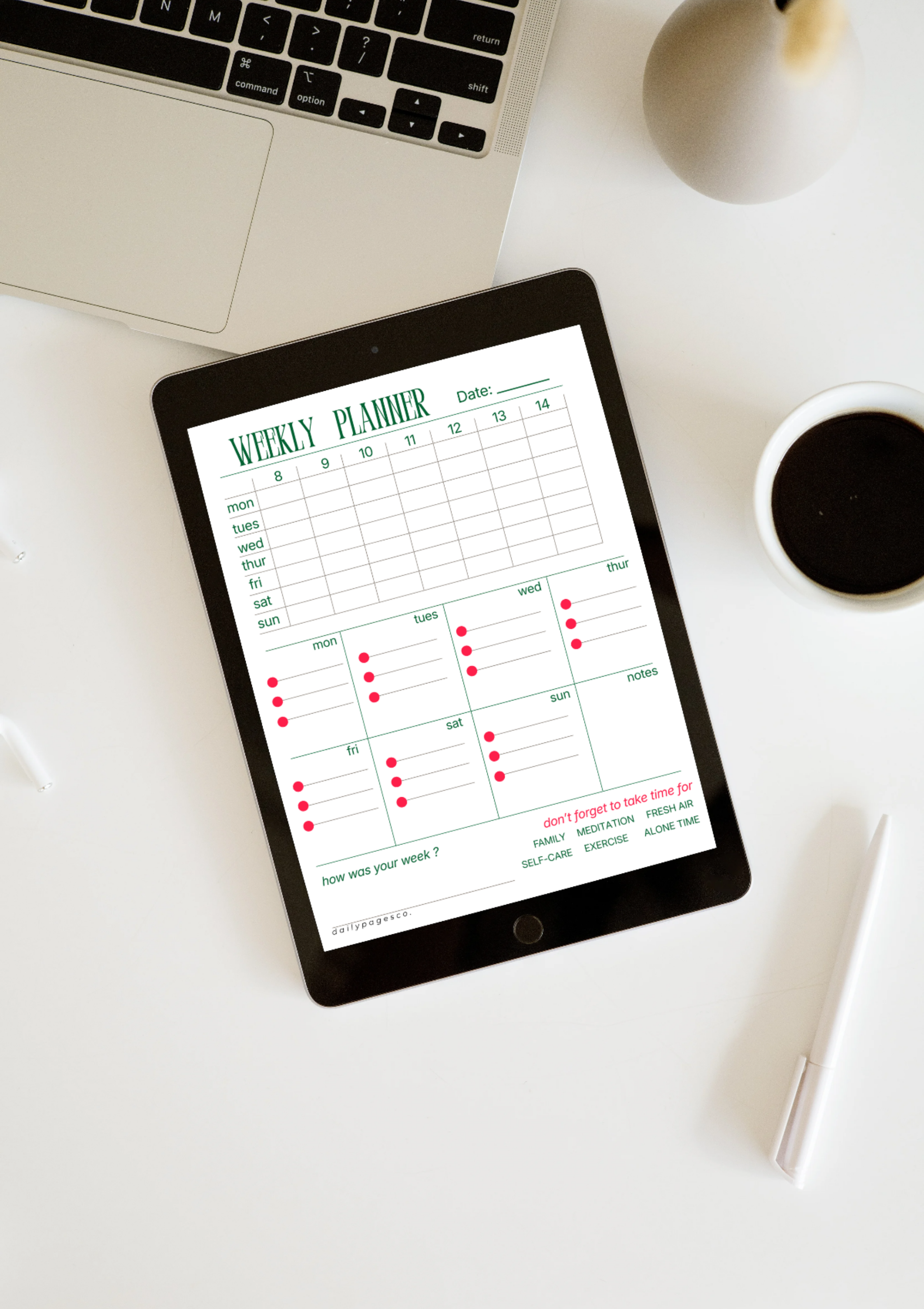 Weekly Planner Printable — 31 Day Digital Planner | Instant Download